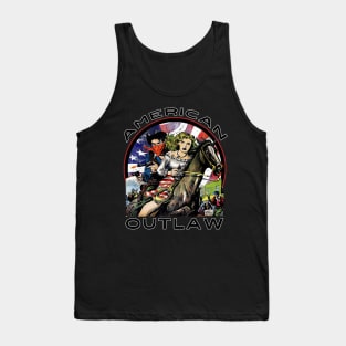 Vintage Worn American Outlaw in the Wild West Tank Top